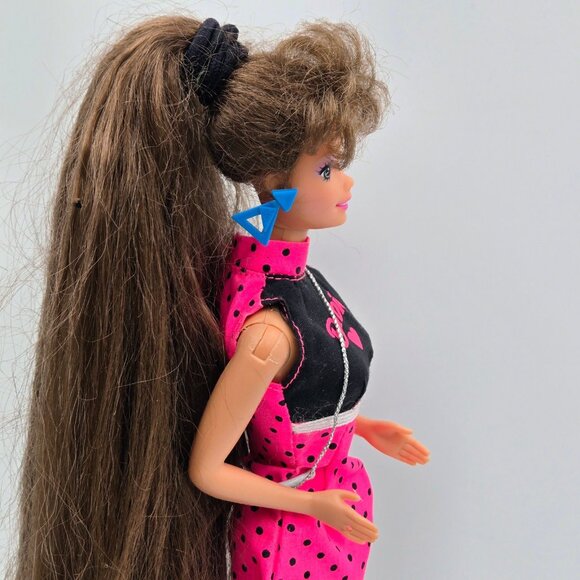 Totally Hair Barbie Doll Brunette 1991 1117 Mattel Read - Picture 10 of 16